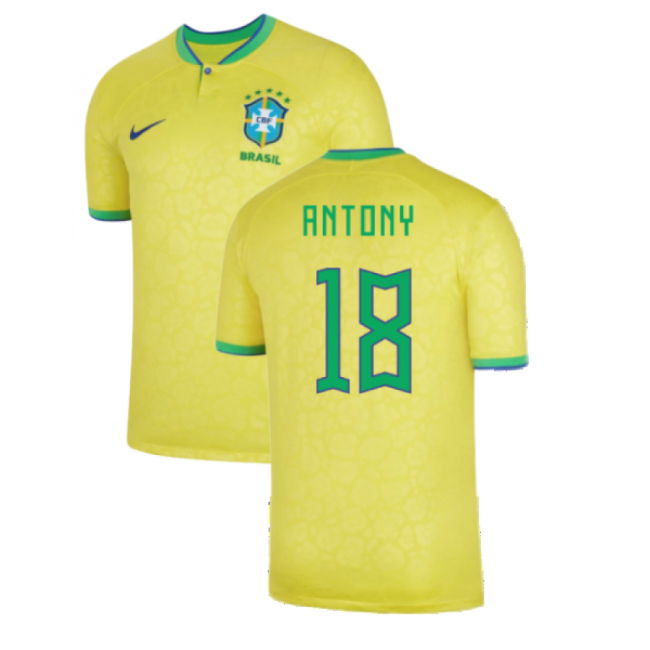 Premium 2022-2023 Brazil Home Shirt (Antony 18) Replica