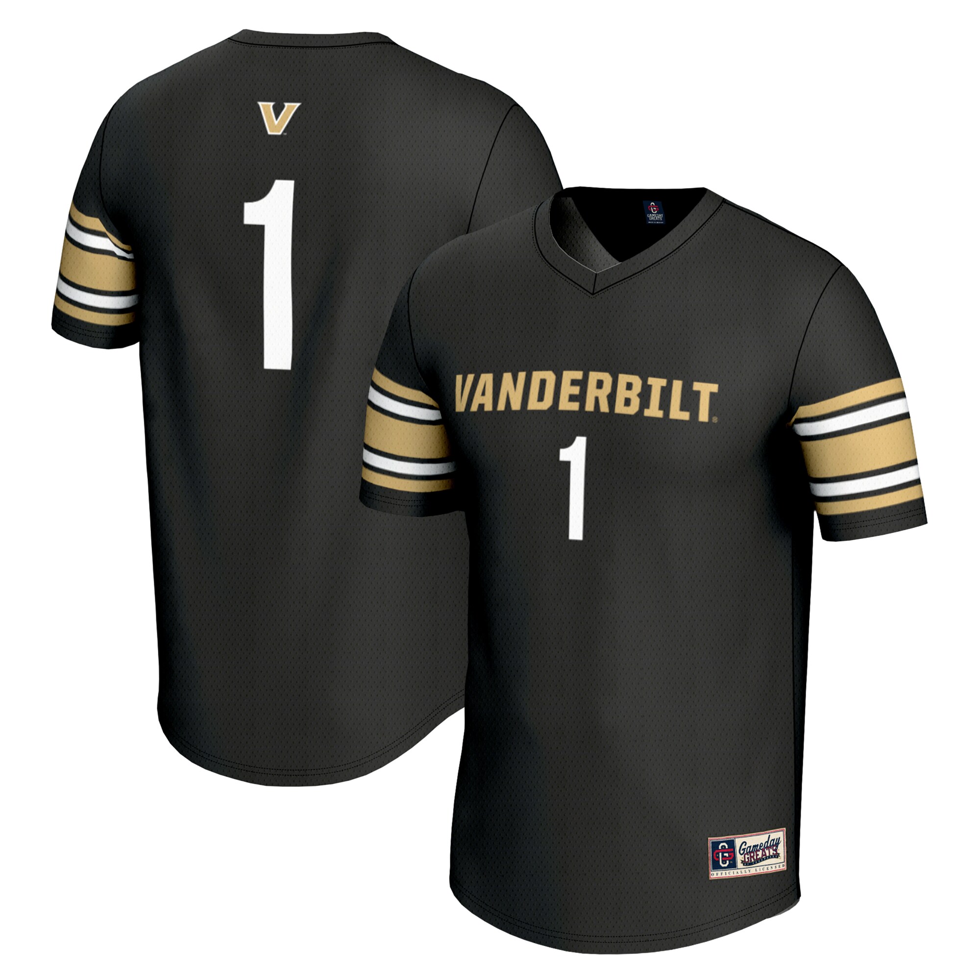[DDG] Vanderbilt Commodores GameDay Greats Unisex Lightweight Lacrosse Jersey - Black