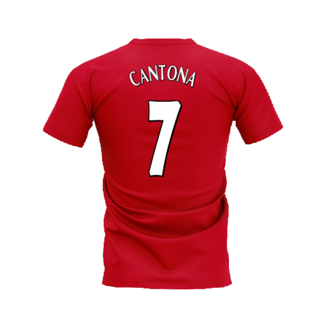 Football Retro Shirt T Shirt Red Cantona #7 Premium Quality Intens...