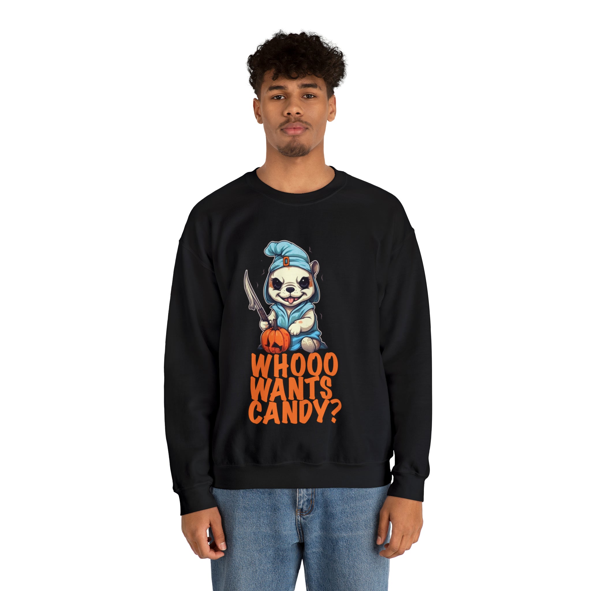 Stylish Whoo Wants Candy Halloween Unisex Sweatshirt for Street Style