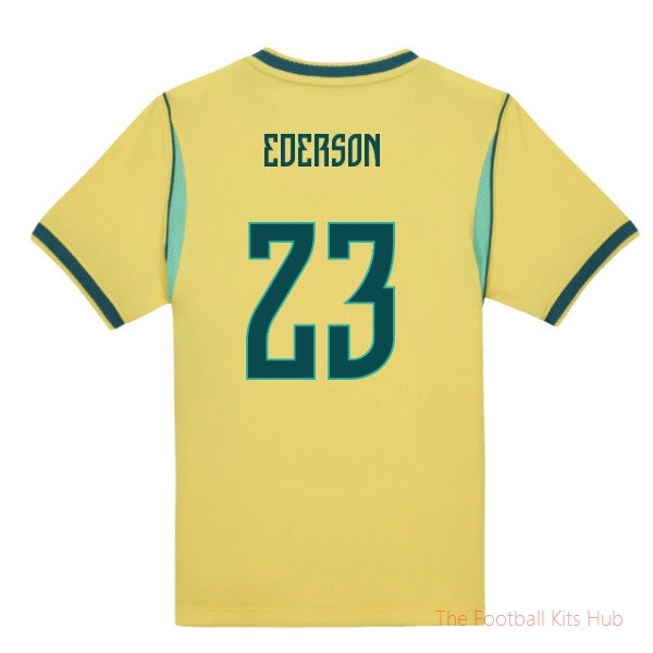 Brazil 2026-2027 Home Kit Ederson #23 National Team Shirt Little Boys'