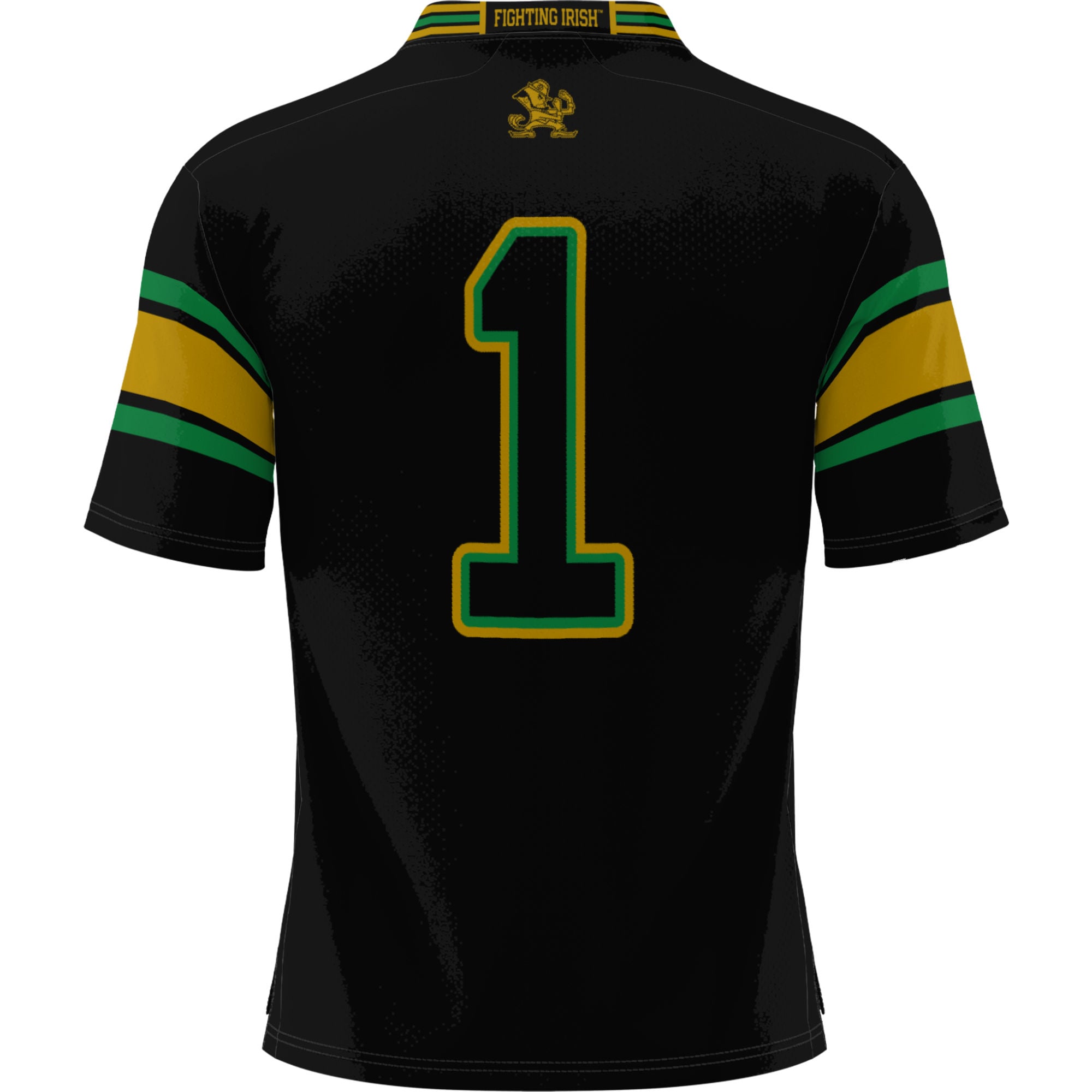 Youth #1 Black Notre Dame Fighting Irish Football Jersey