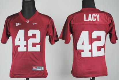 Men's Bama Crimson Tide Eddie Lacy #42 match worn Red 2024 high