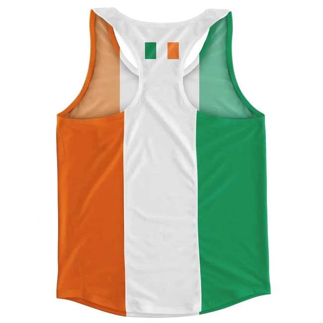 Ireland Flag Running Vest Premium Oranje Premium Quality