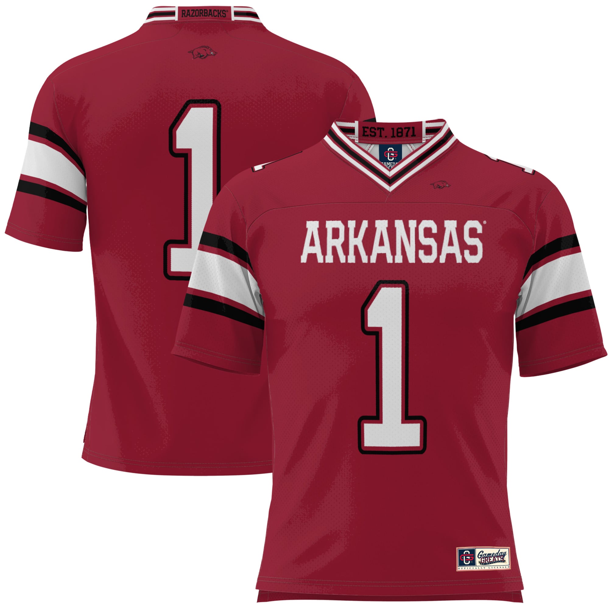 #1 Arkansas Razorbacks GameDay Greats 26/27 Football Jersey - Cardinal