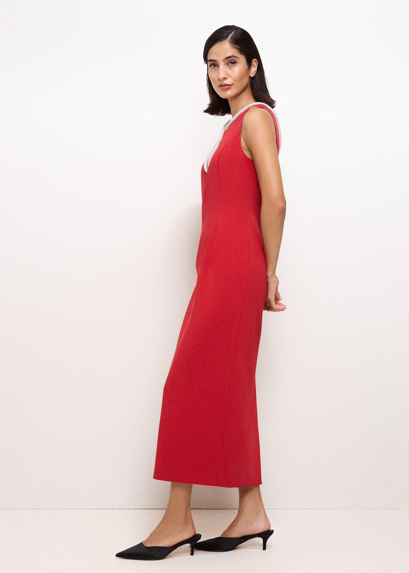 Milia Red Diamante Maxi Dress