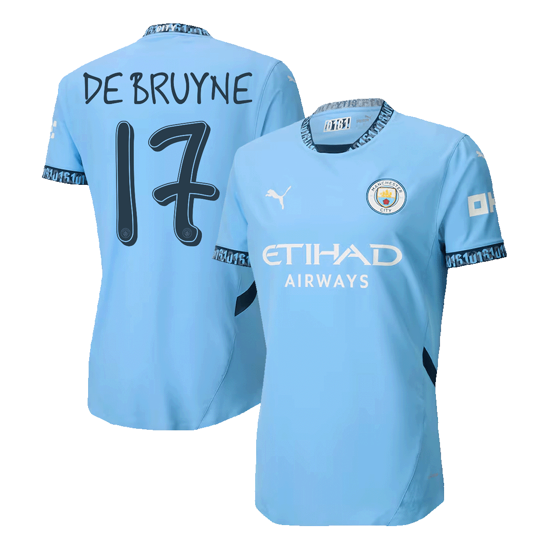 Player Version DE BRUYNE #17 Manchester City Home Soccer Jersey 2024/2