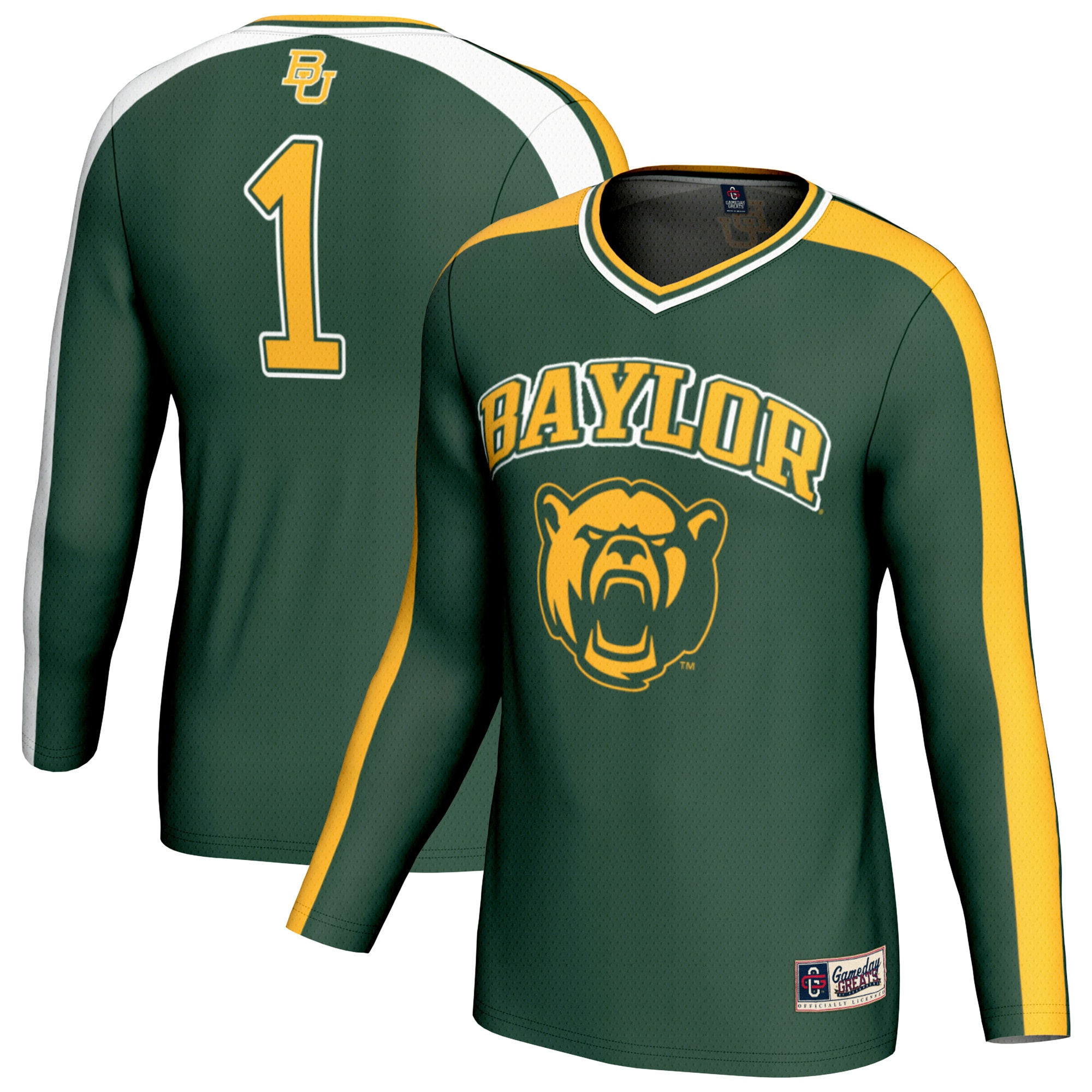 [NJP] Baylor Bears GameDay Greats Unisex Lightweight Volleyball Fashion Jersey - Green