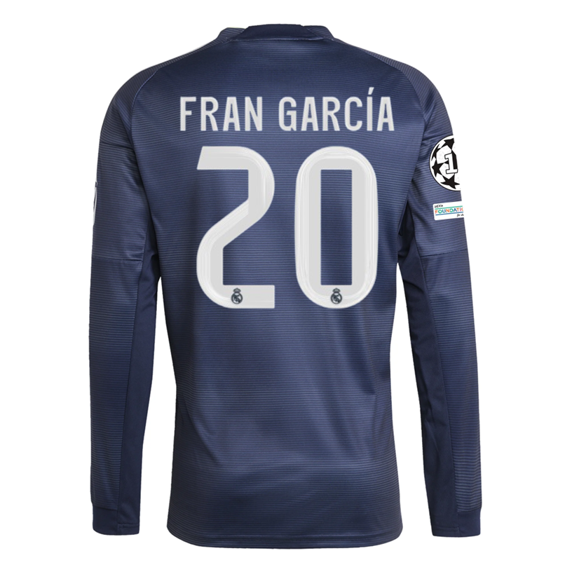 Real Madrid Sleeve 2025-2026 UCL Away Jersey – Authentic Shirt