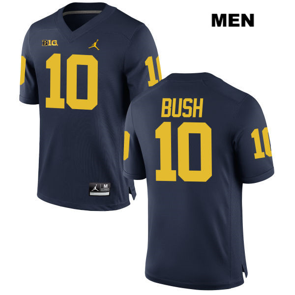 stitched Men's Michigan UM Navy Michigan #10 Game 2024 Football Jersey