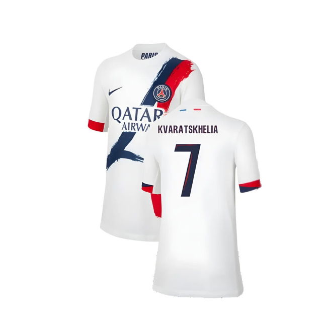 Faithful Psg Psg Away Shirt Kids Kvaratskhelia #7 Professional Gra...