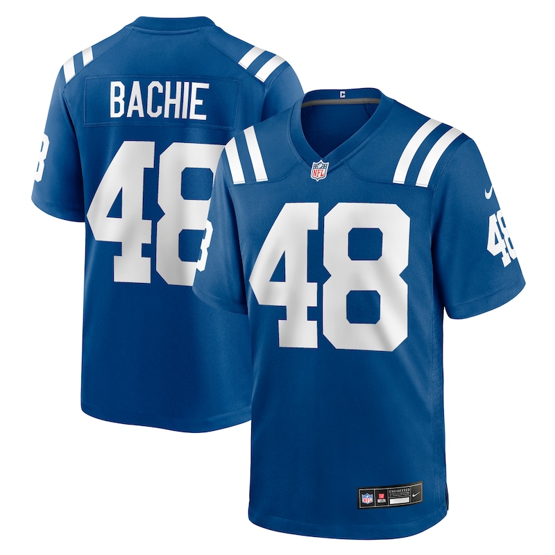 None Joe Bachie Team Captain IND Colts Game-Ready Jersey Game Day Wear