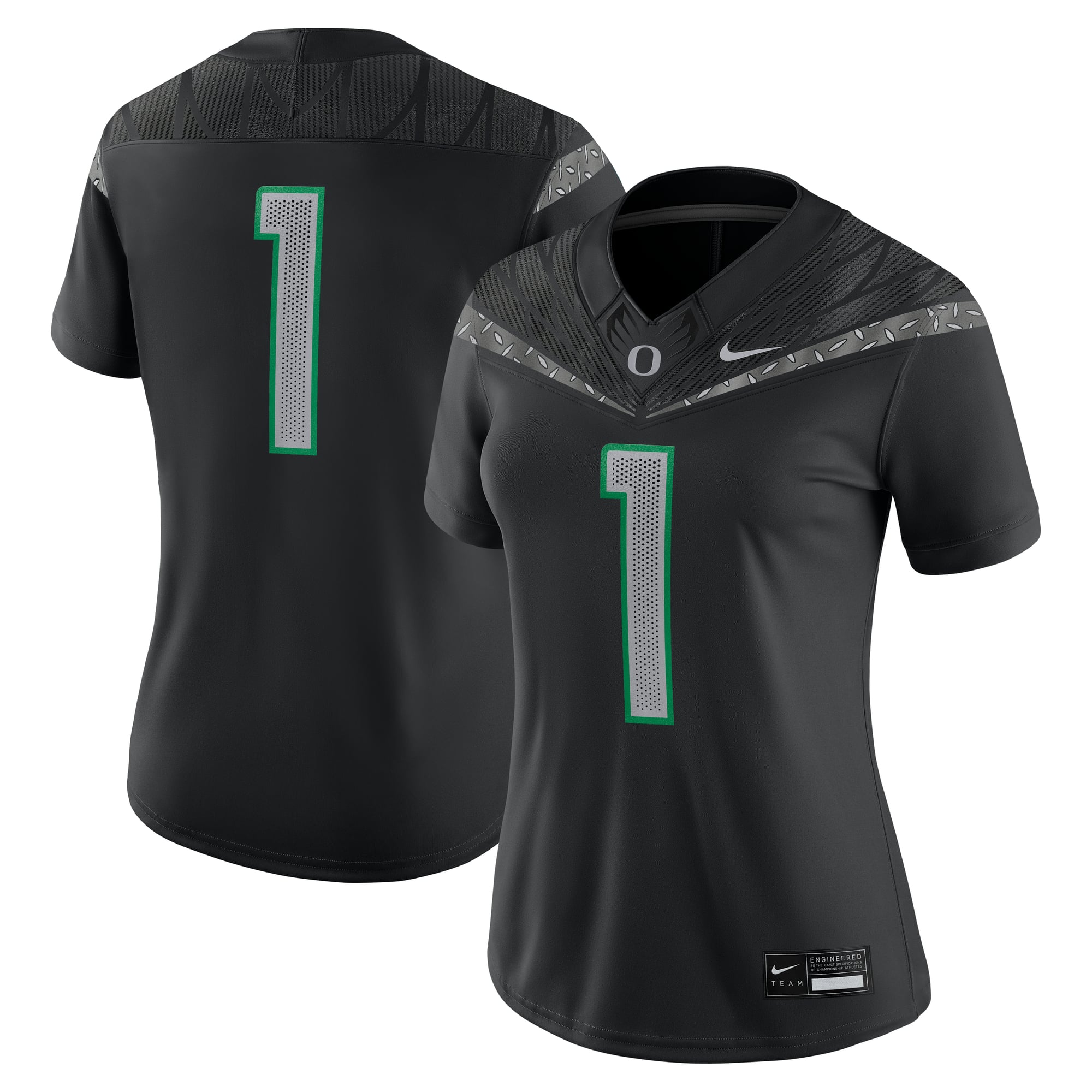 #1 Oregon Ducks Nike Women's Game Jersey - Black