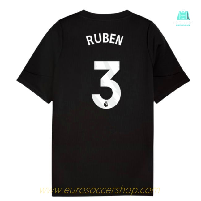 2025-2026 Man City Training Jersey (Black) - Kids (Ruben 3)