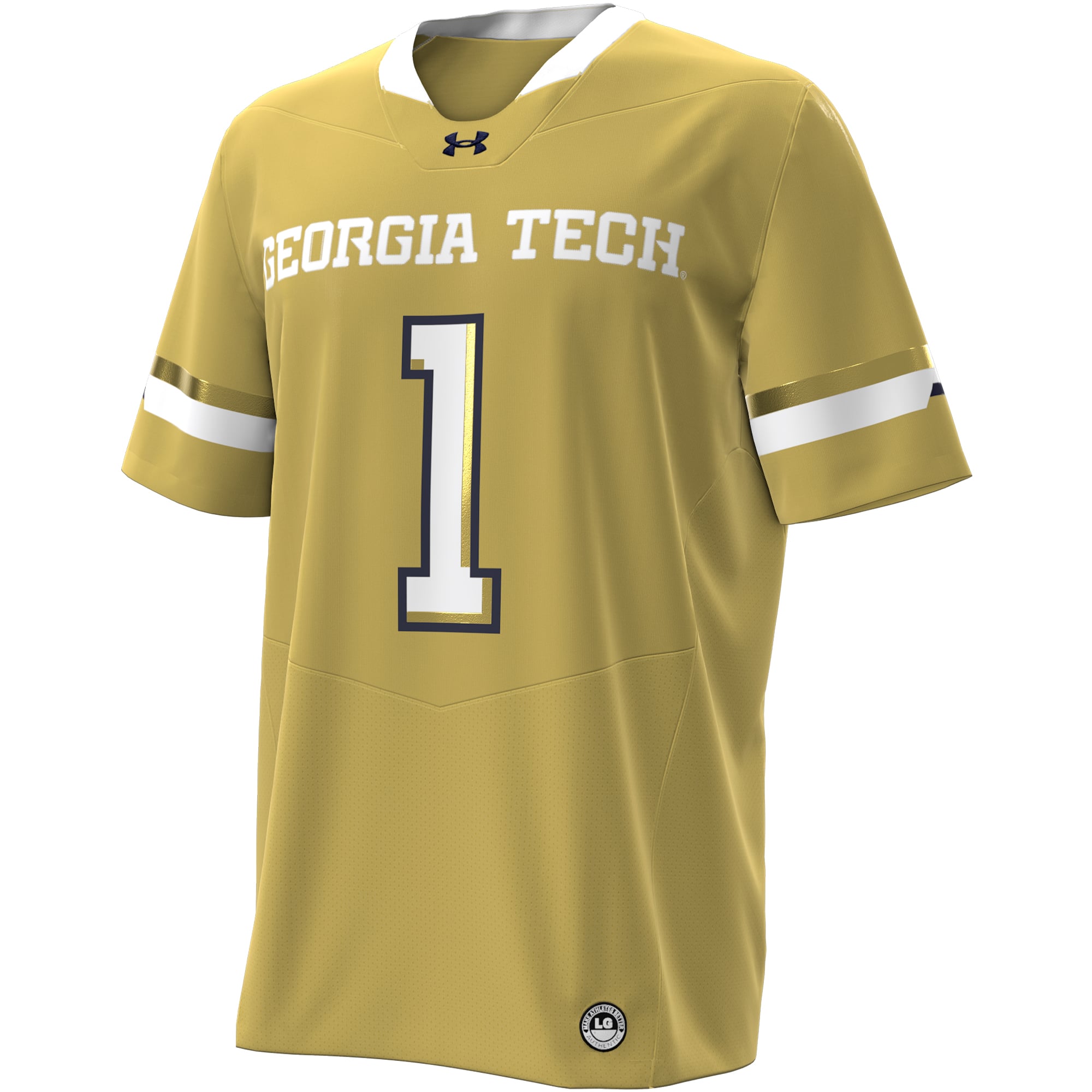 Men's #1 Gold Georgia Tech Yellow Jackets Home Football Jersey