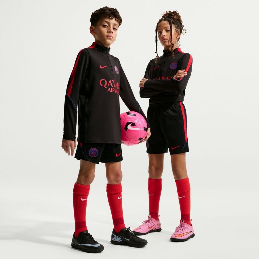 [EFKS] Paris Saint Germain Shorts Dri FIT Strike Black/Global Training Kids Red Uniform