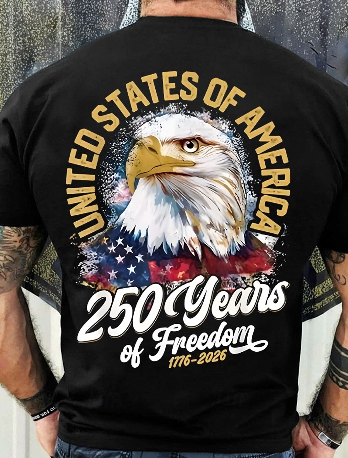 4th of July 2026 250th Memorial Day Men's Patriotic Designer Patriot Short Sleeve T-Shirt