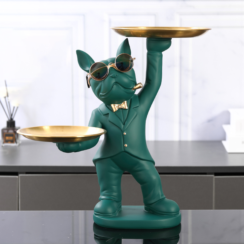 Stylish French Bulldog Sculpture - A Charming Interior Decor Accent W...