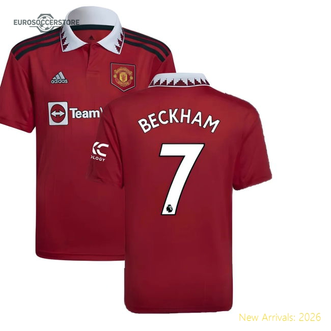 Gentle Man Utd Kids Jersey Beckham 2022-2023 Climacool Soft-touch