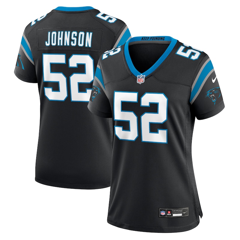 None DJ Johnson CAR Panthers Energetic Official Jersey for NFL Fans