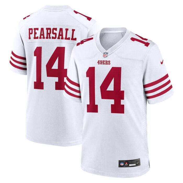 Men's San Francisco 49ers Ricky Pearsall Nike White White ...