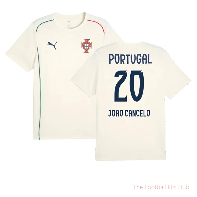 2025-2026 Portugal Casuals Tee (Sugared Almond) (Joao Cancelo 20)