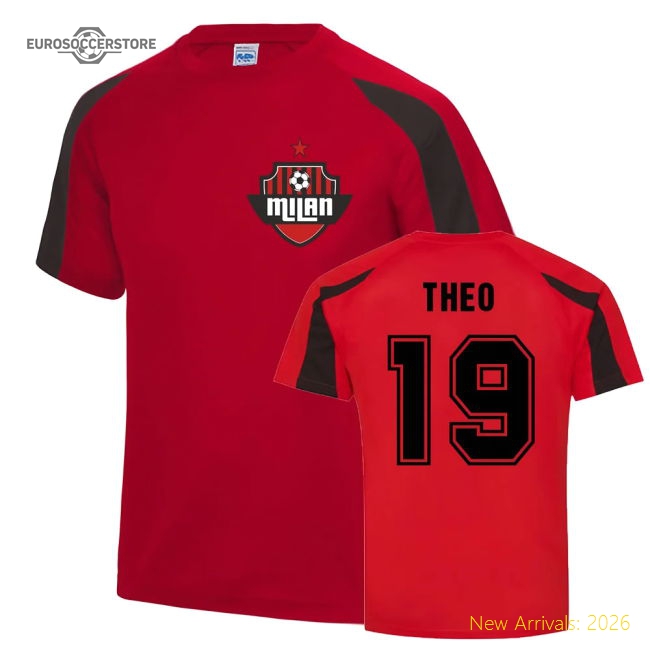 Top-Quality Theo Hernandez Milan Sports Training Jersey (Red)