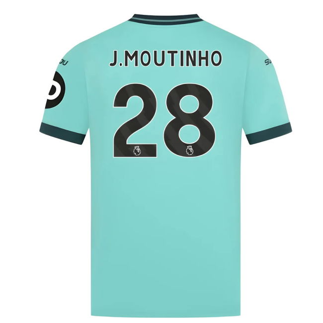 Passionate Wolves Wolves Away Shirt J Moutinho #28 High Performanc...