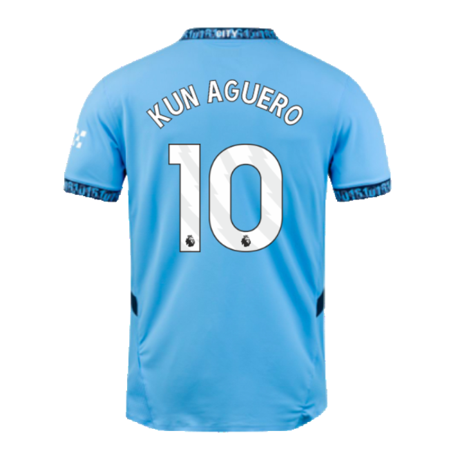 2024-20 Man City Home Shirt with Kun Aguero 10 M S