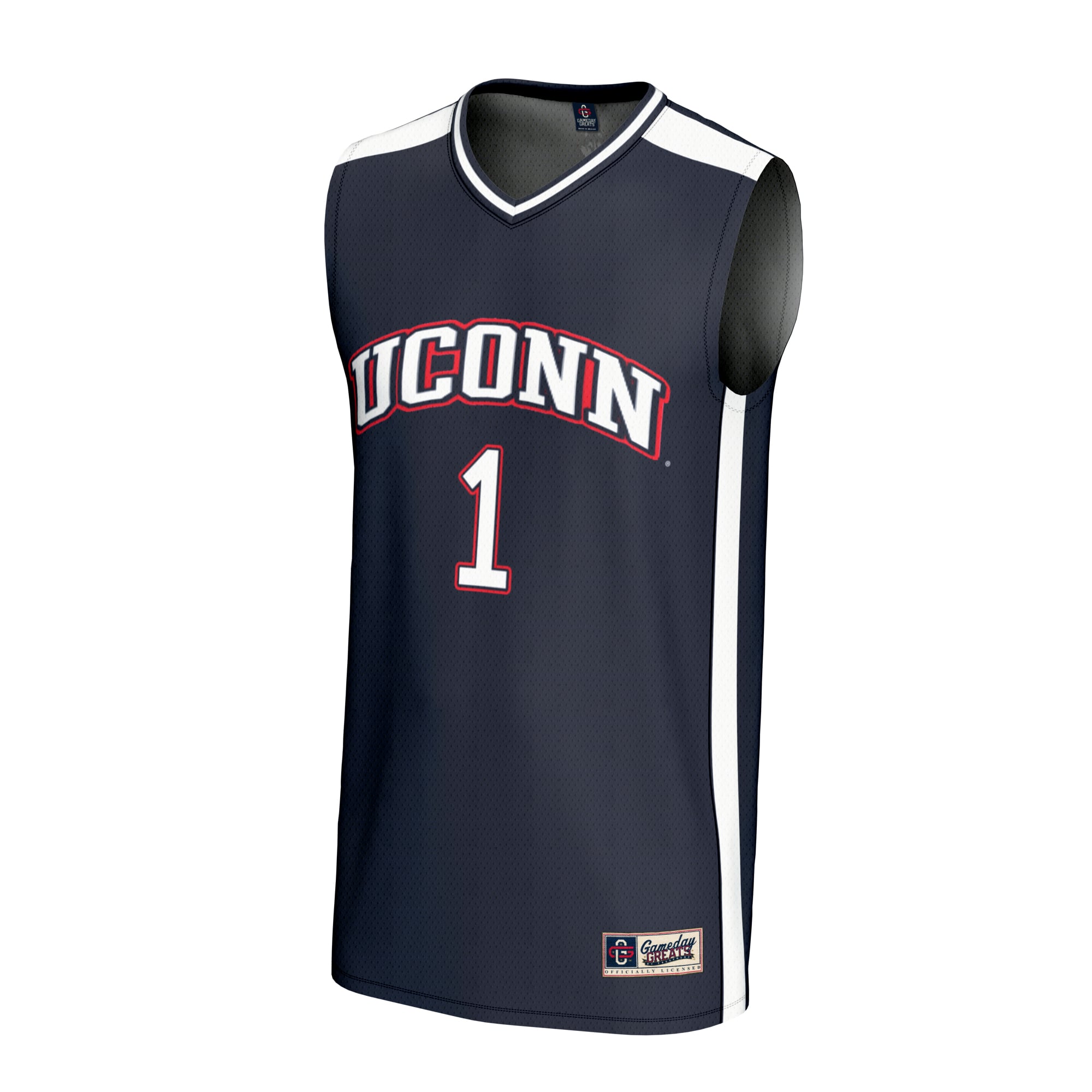 #1 UConn Huskies GameDay Greats Unisex Lightweight Collegiate Basketball Fashion Jersey - Navy