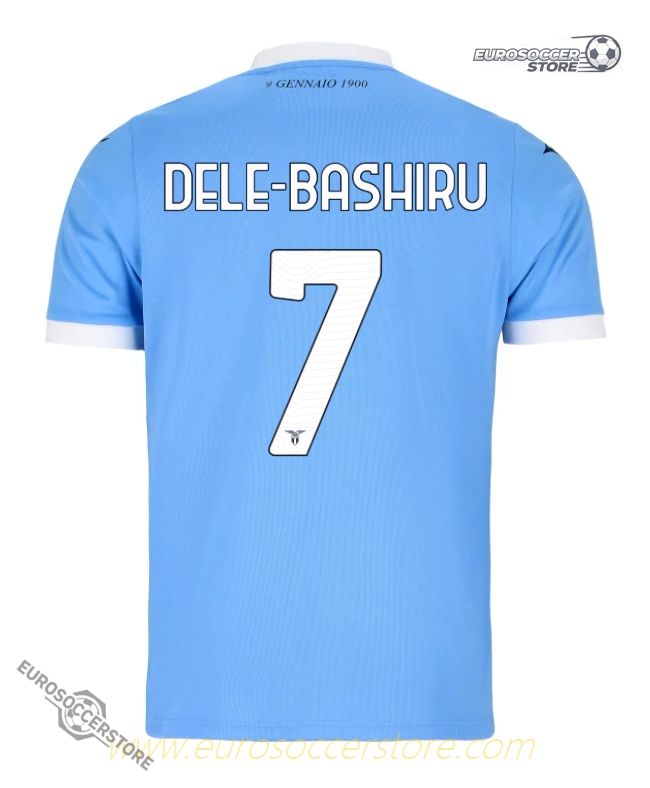 Lazio's 25-26 Home Jersey featuring DELE-BASHIRU with the number 7