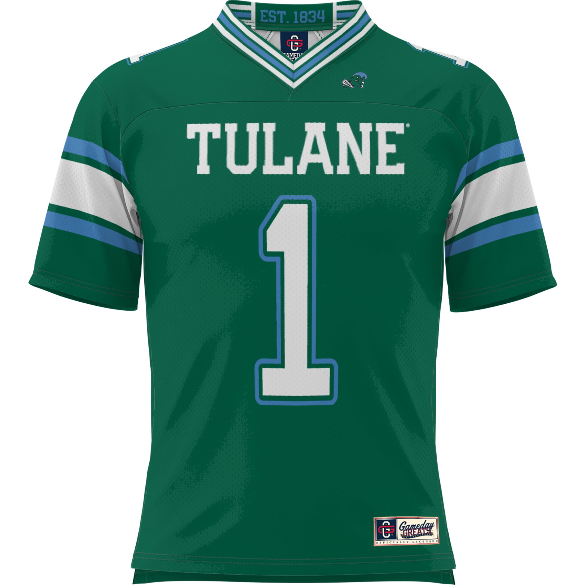 #1 Tulane Green Wave GameDay Greats 2026 Season Football Jersey - Green