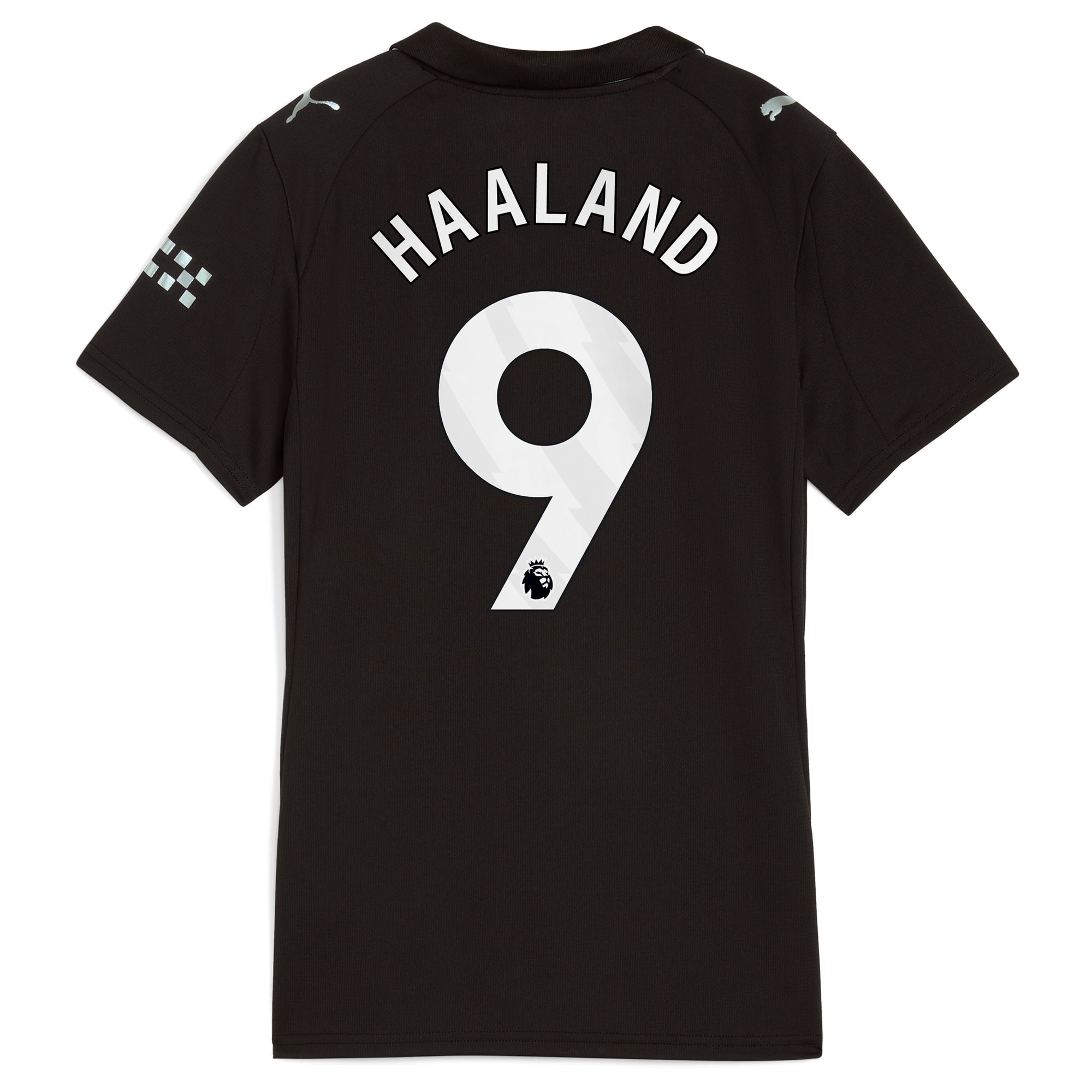 [SJH] Erling Haaland #9 Manchester City Women's 2025/26 Away Replica Player Jersey - Black