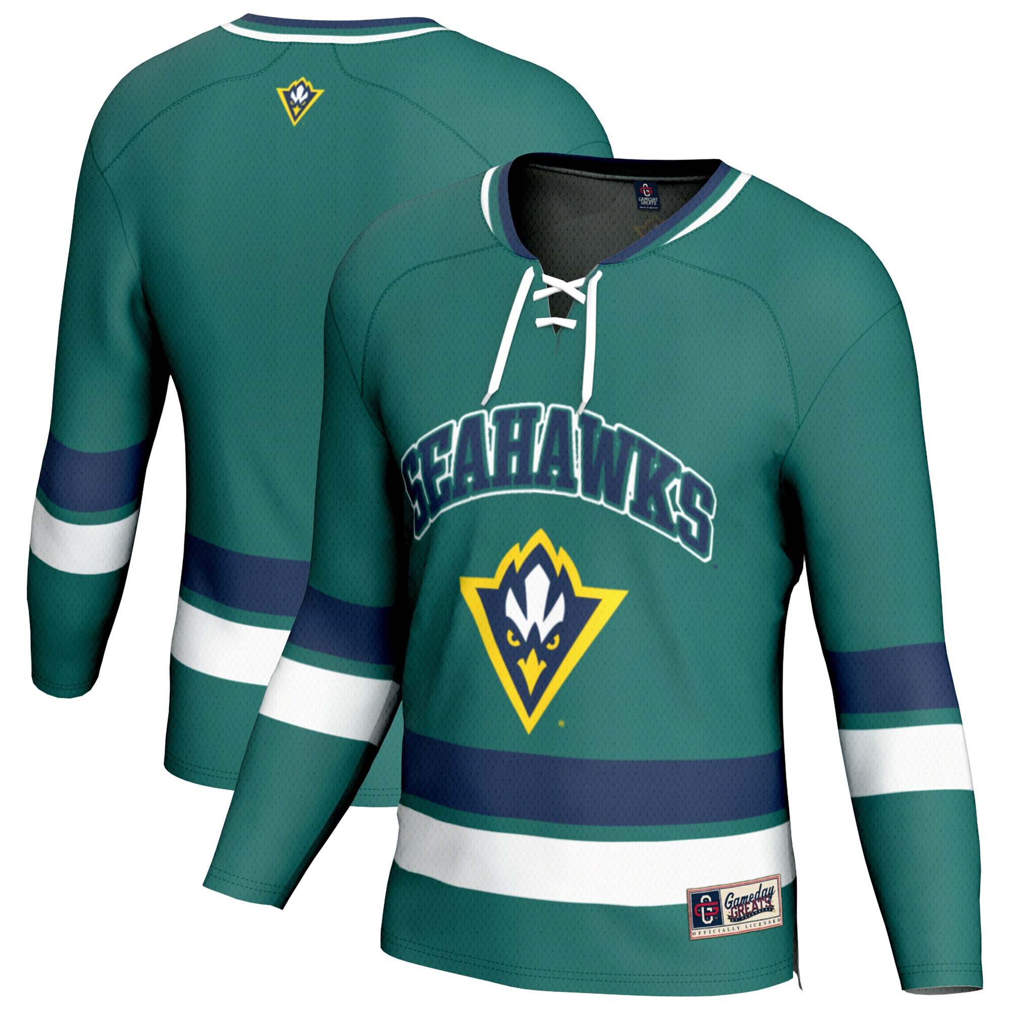[DDG] UNC Wilmington Seahawks GameDay Greats Hockey Jersey - Teal
