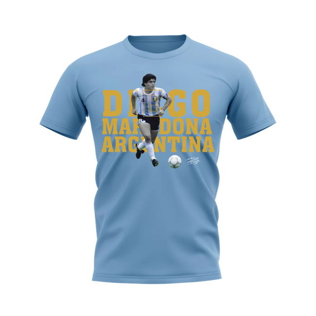 National Diego Maradona Argentina Player Tee (Sky Blue)