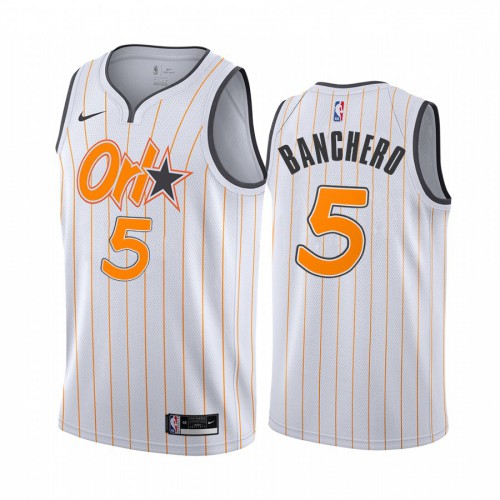 White Orlando Magic #5 Nike Jersey - On Sale Premium Quality