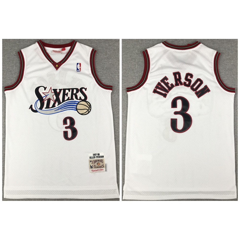 Collector's Item Game-Ready Men's PHI #3 Allen White Basketball Jersey