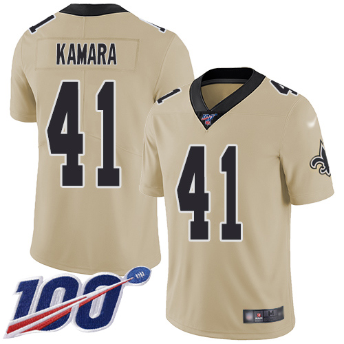 Official NFL O S Saints #41 Alvin Kamara Team Color Limited Jersey