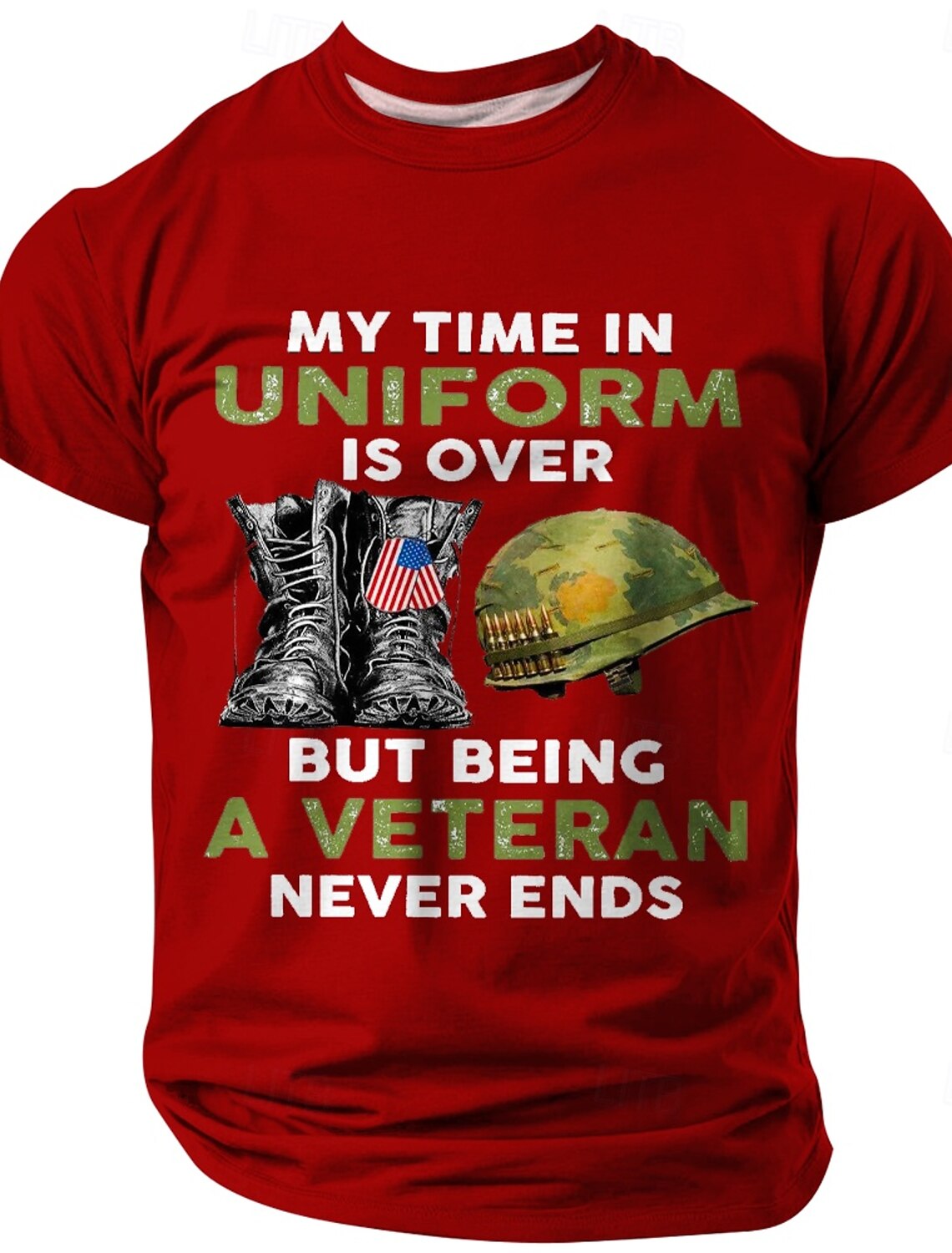 4th of July 2026 250th Memorial Day Patriotic Patriot 3D Print Crew Neck Short Sleeve T-Shirt Daily Street