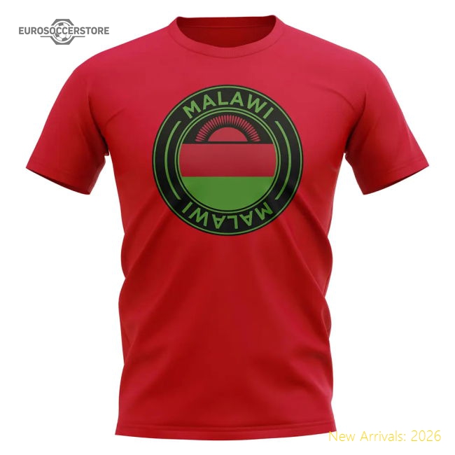 Malawi Football Badge T-Shirt (Red)