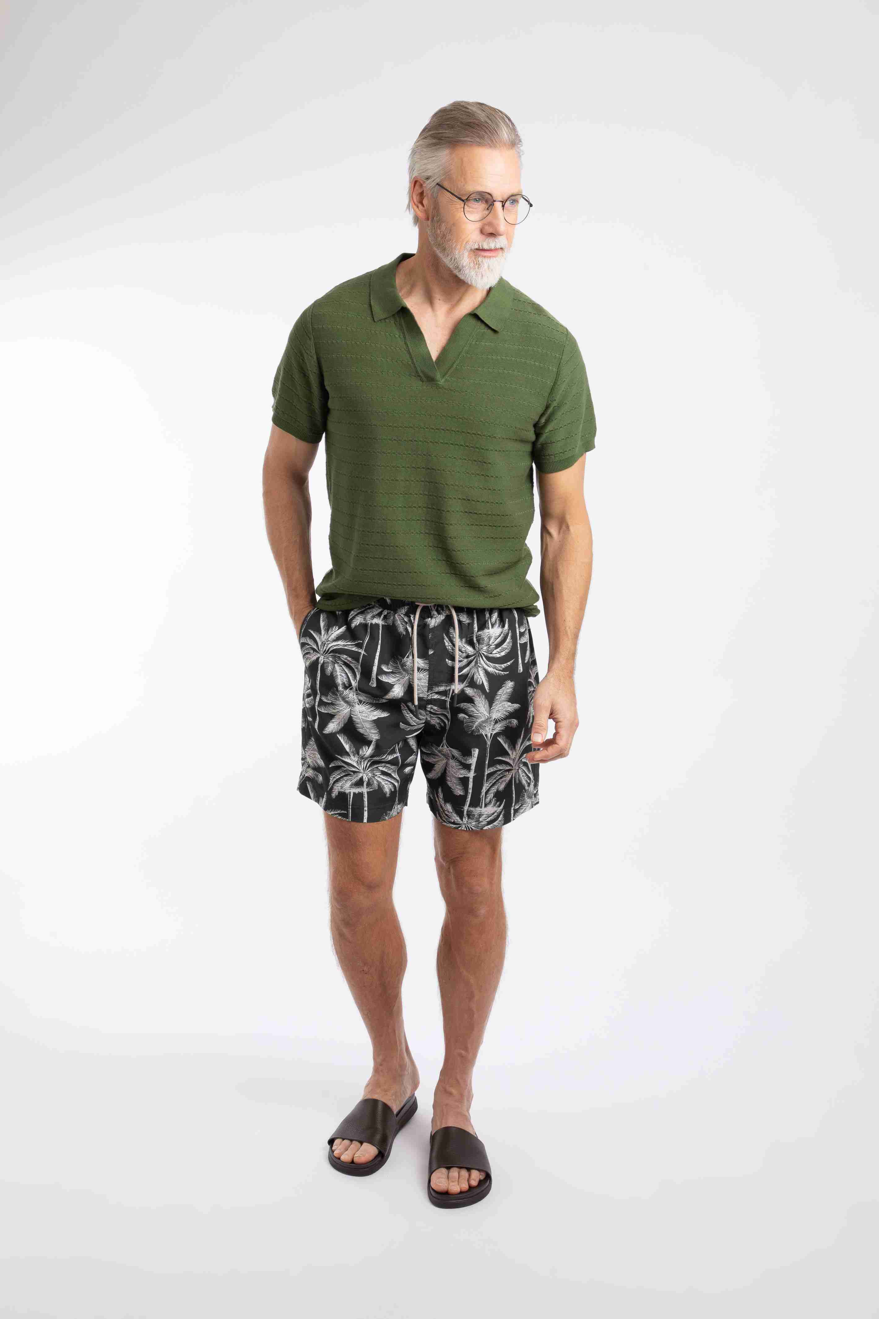 Orcha Printed Swim Shorts Black