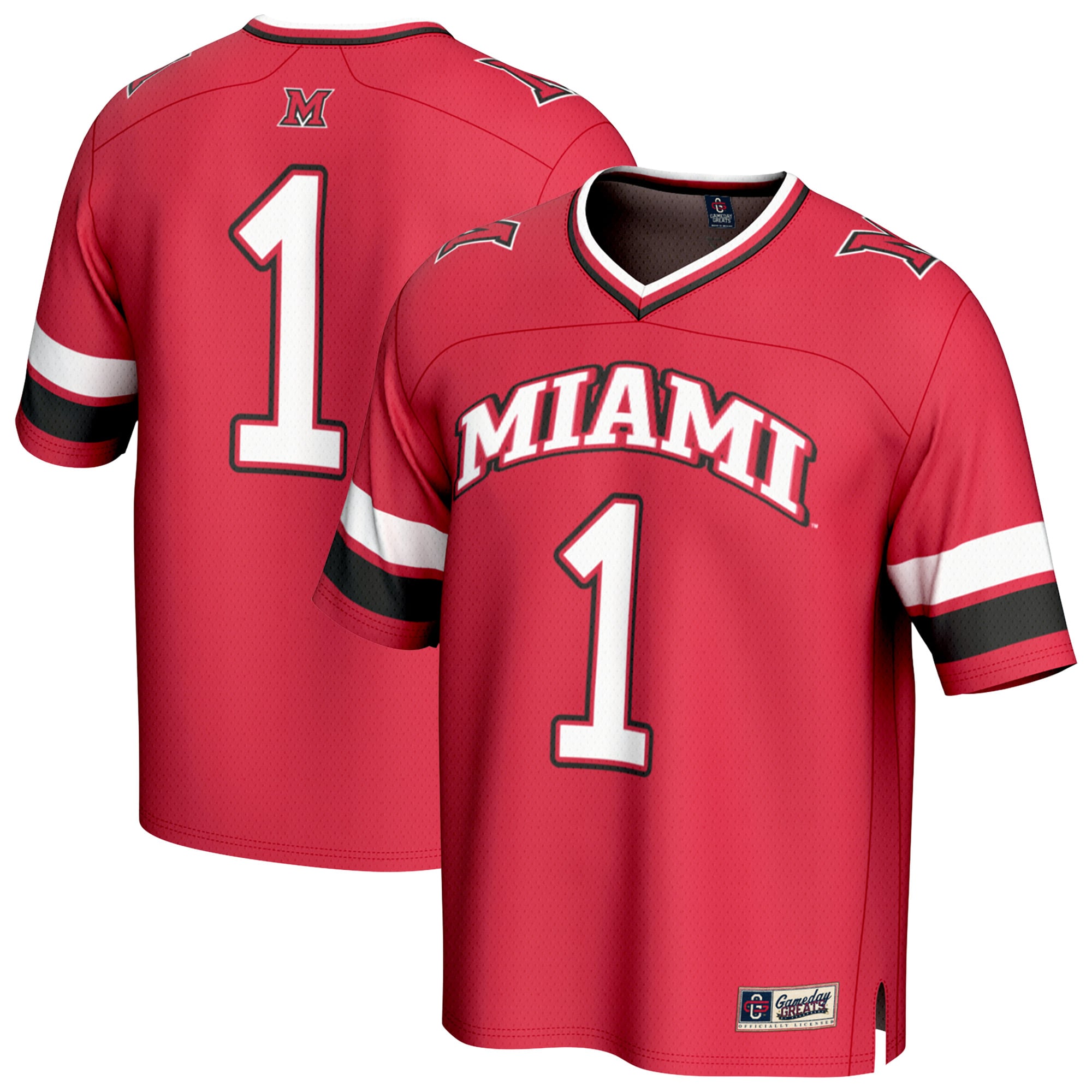 #1 Miami University RedHawks GameDay Greats Unisex Lightweight Collegiate Football Fashion 2026/2027 Football Jersey - Red