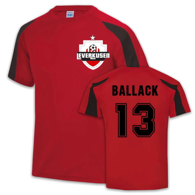 Football Bayer Leverkusen Sports Training Jersey Michael Ballack #1...