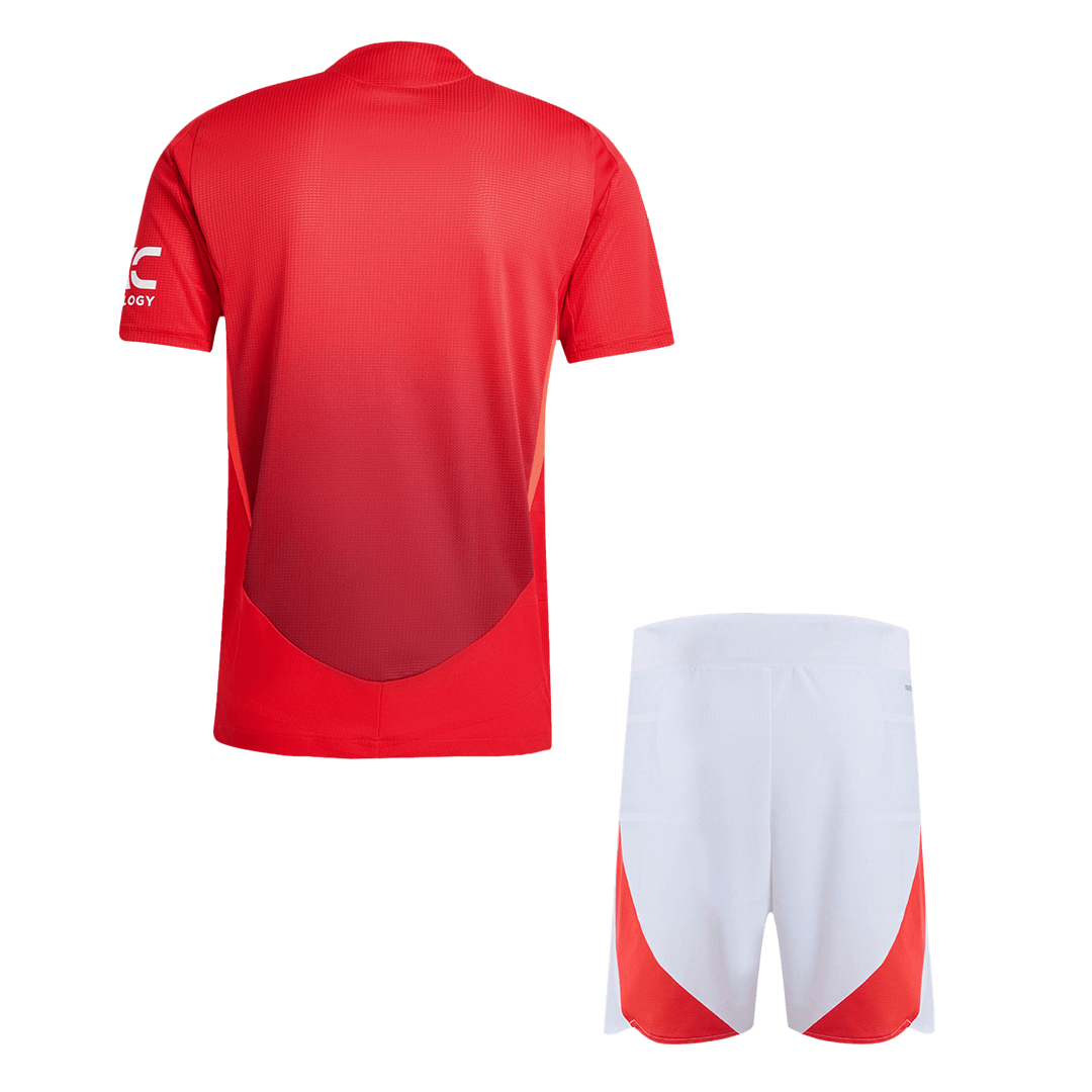 Player Version Manchester United Home Soccer Jersey Kit(Jersey+Shorts)