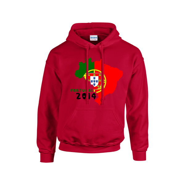 Portugal 2014 Country Flag Hoody (Red) Official Holland