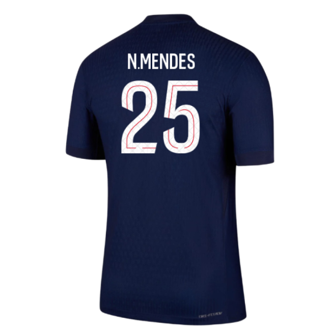 Top-Quality 2025-2026 Psg Home Dri-Fit Adv Authentic Shirt (N.Mendes