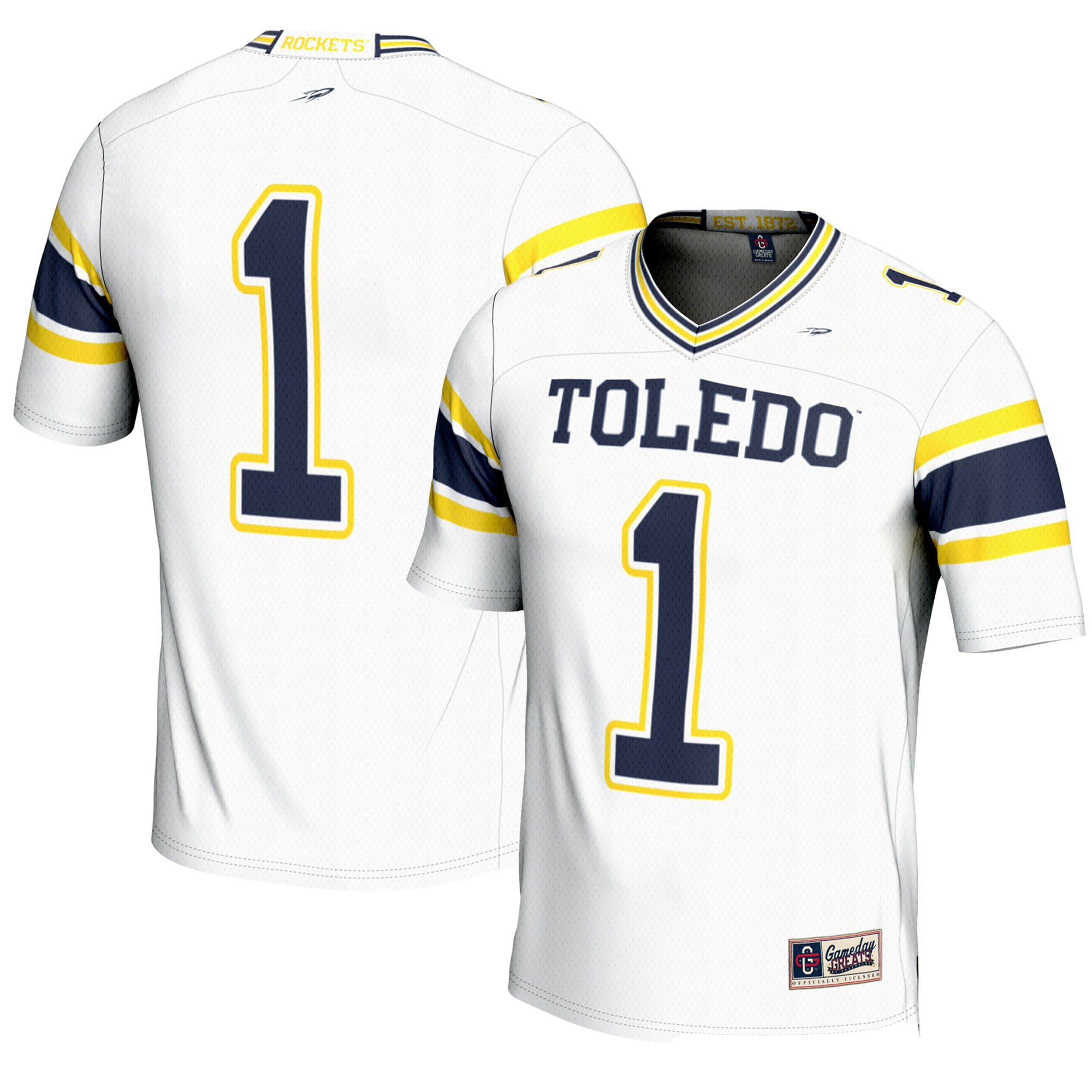 [DDG] Women's Toledo Rockets GameDay Greats Endzone Football Jersey - White