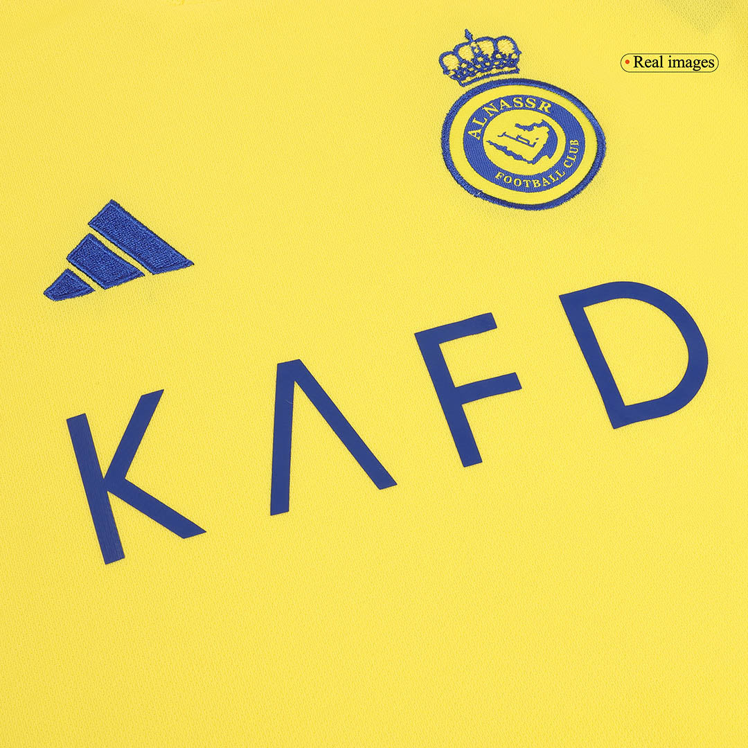 Kid's RONALDO #7 Al Nassr Home Soccer Jersey Kit(Jersey+Shorts+Socks)