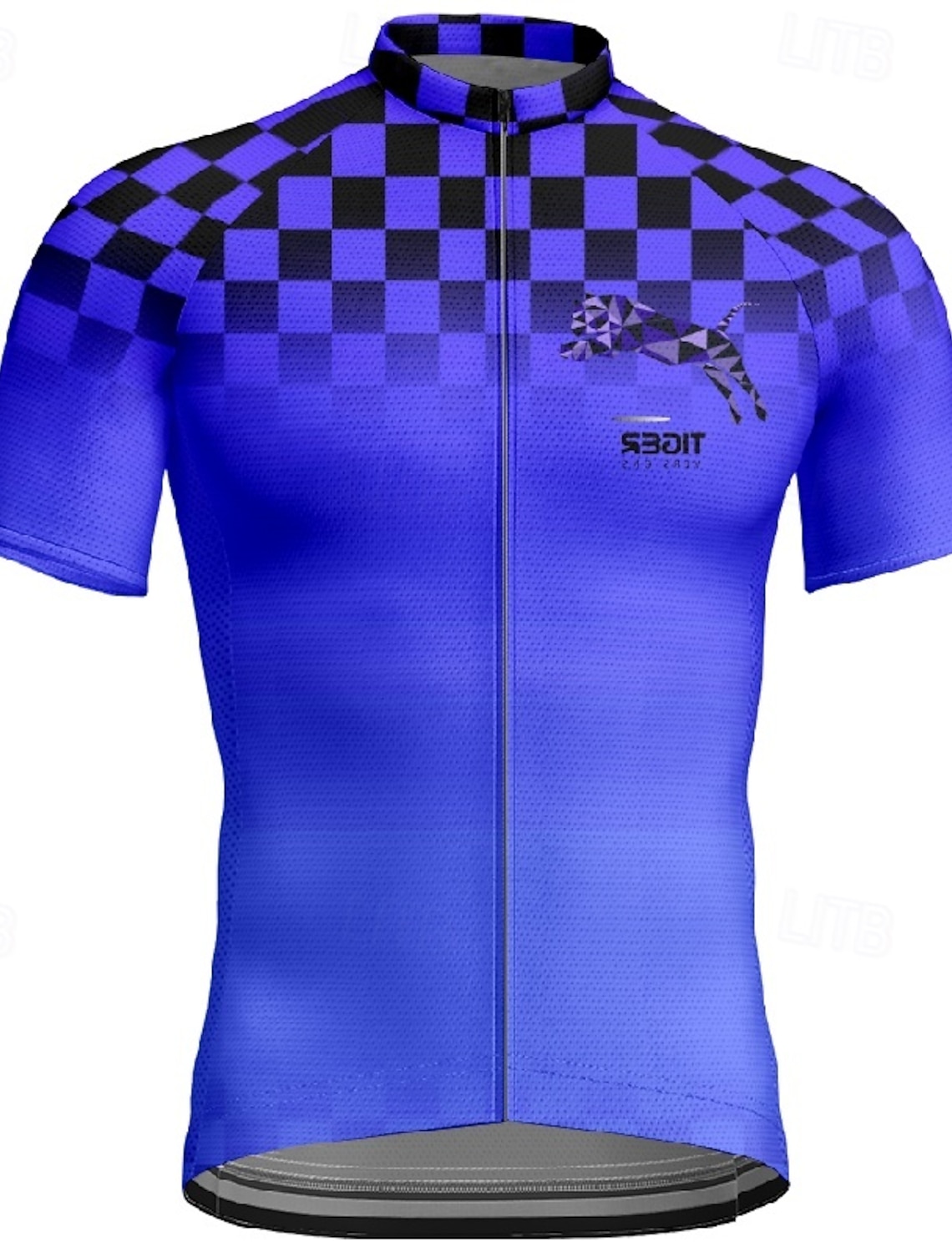 Men's Cycling Jersey Plaid Gradient Short Sleeve Bike Tee Tshirt Jersey with 3 Rear Pockets Mountain Bike MTB Quick Dry Anatomic Design Wicking Breathable Sports Yellow Red Blue Clothing Apparel