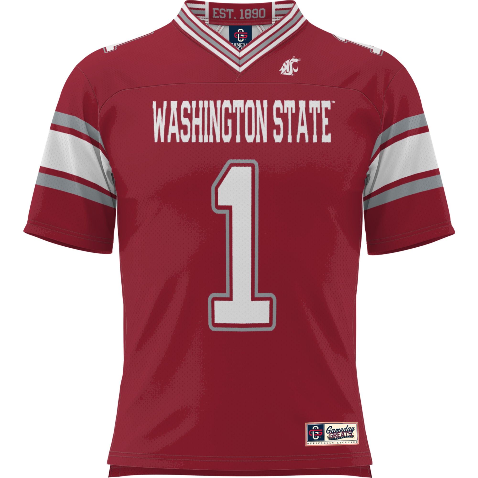 [DDG] Washington State Cougars GameDay Greats Football Jersey - Crimson